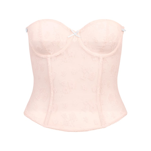 SPRING INTIMATES CORSET | PRIMROSE TWO TONE FLAT ON A WHITE BACKGROUND | FLT